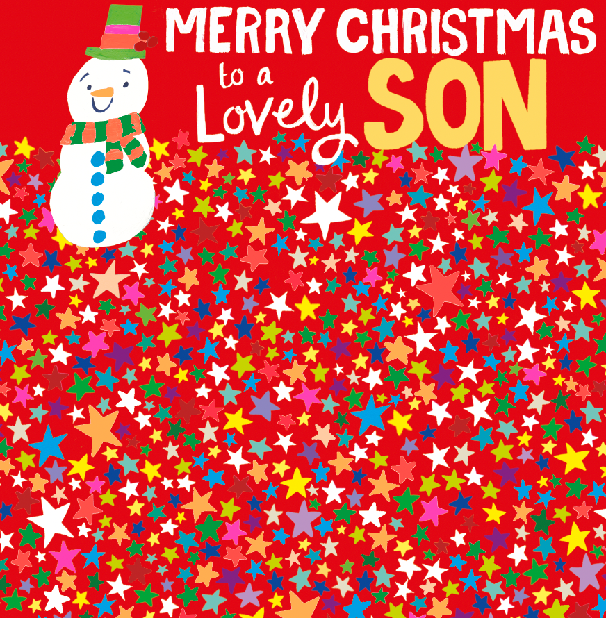 TO A LOVELY SON - SNOWMAN