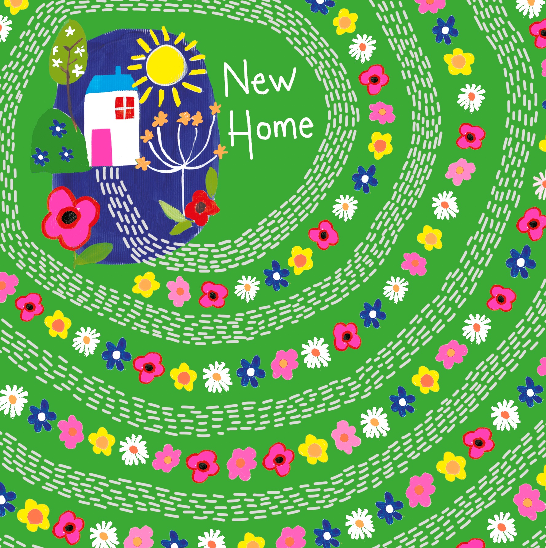 NEW HOME HOUSE AND FLOWERS