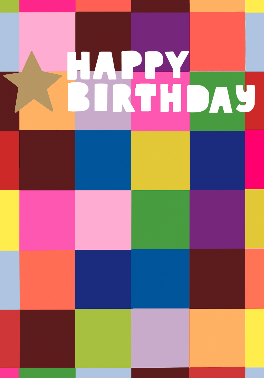 Happy Birthday Checkered