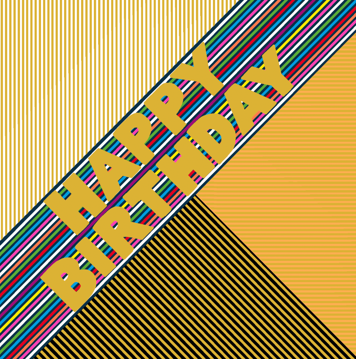 FOILED BIRTHDAY STRIPES