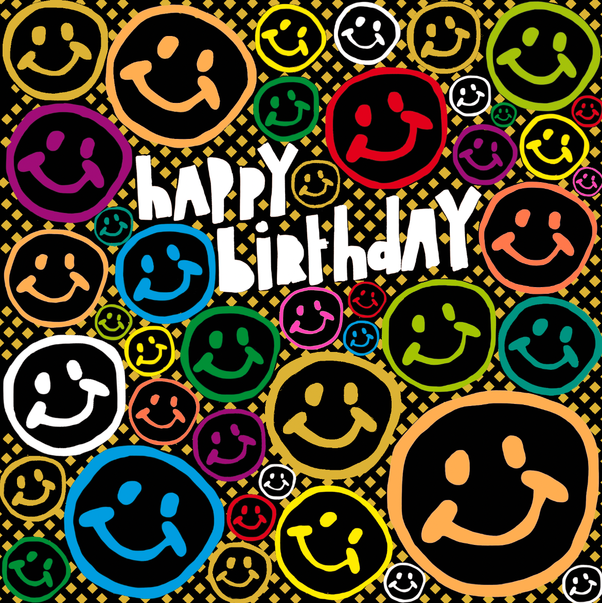 HAPPY BIRTHDAY SMILEY FACES