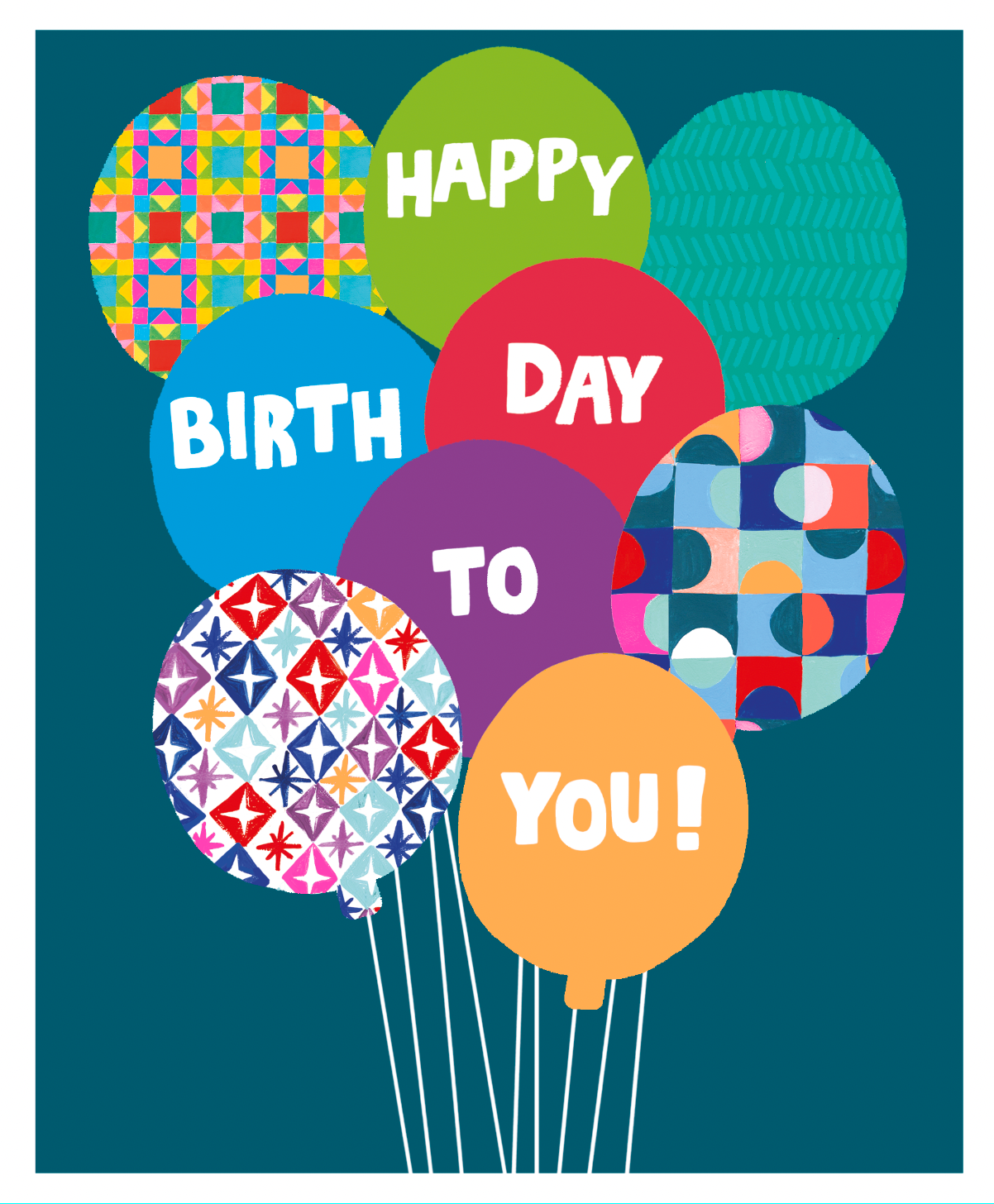 Patterned Balloon Bunch