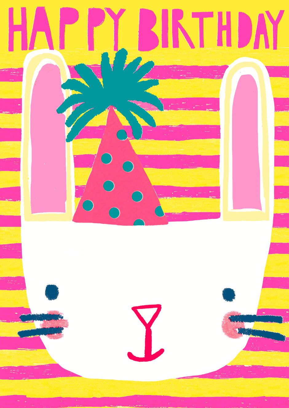 Bunny Birthday Stripes
