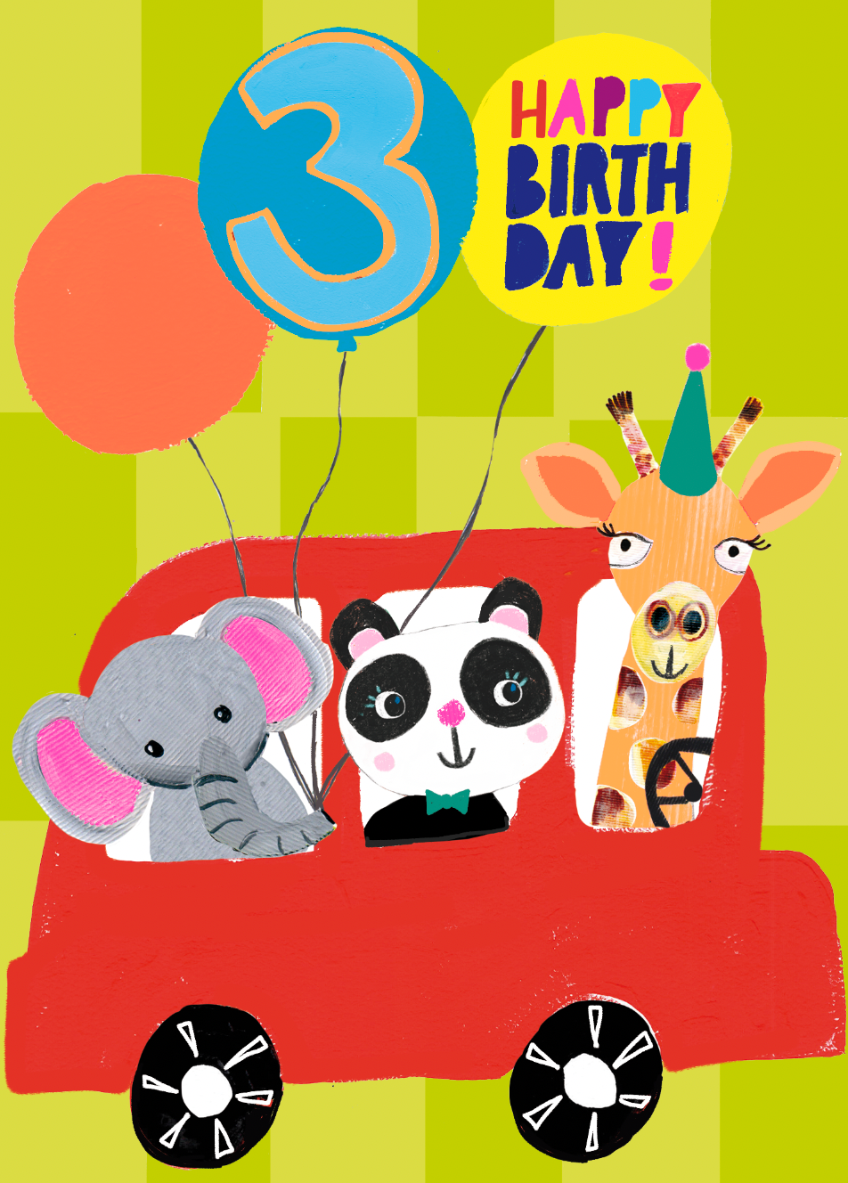 Age 3 Animal Party Bus