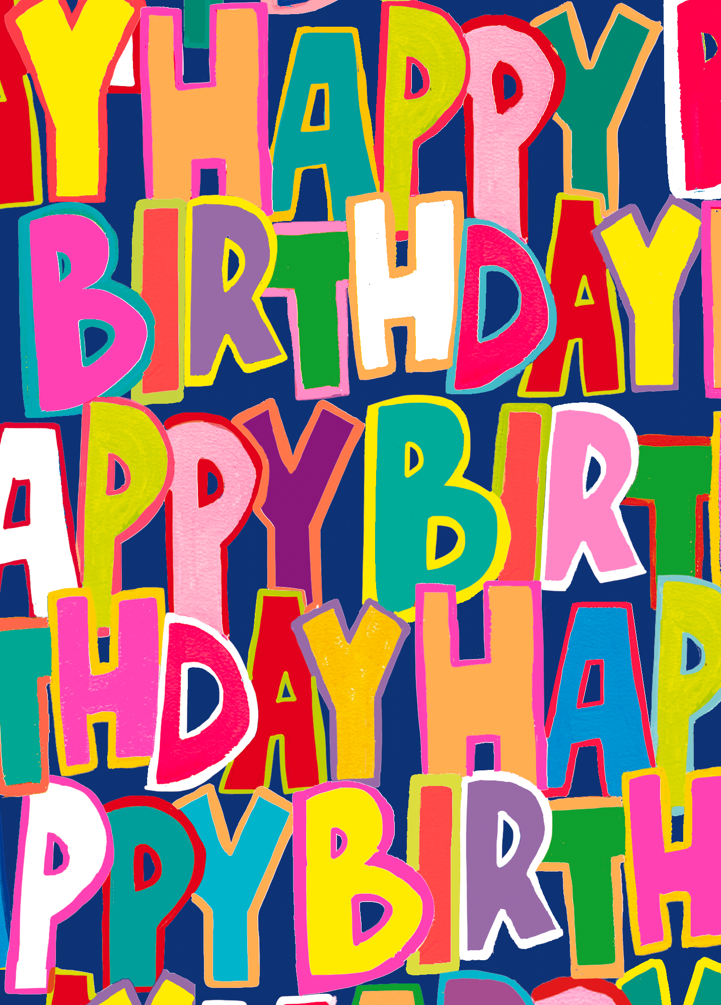 Happy Birthday Text All Over
