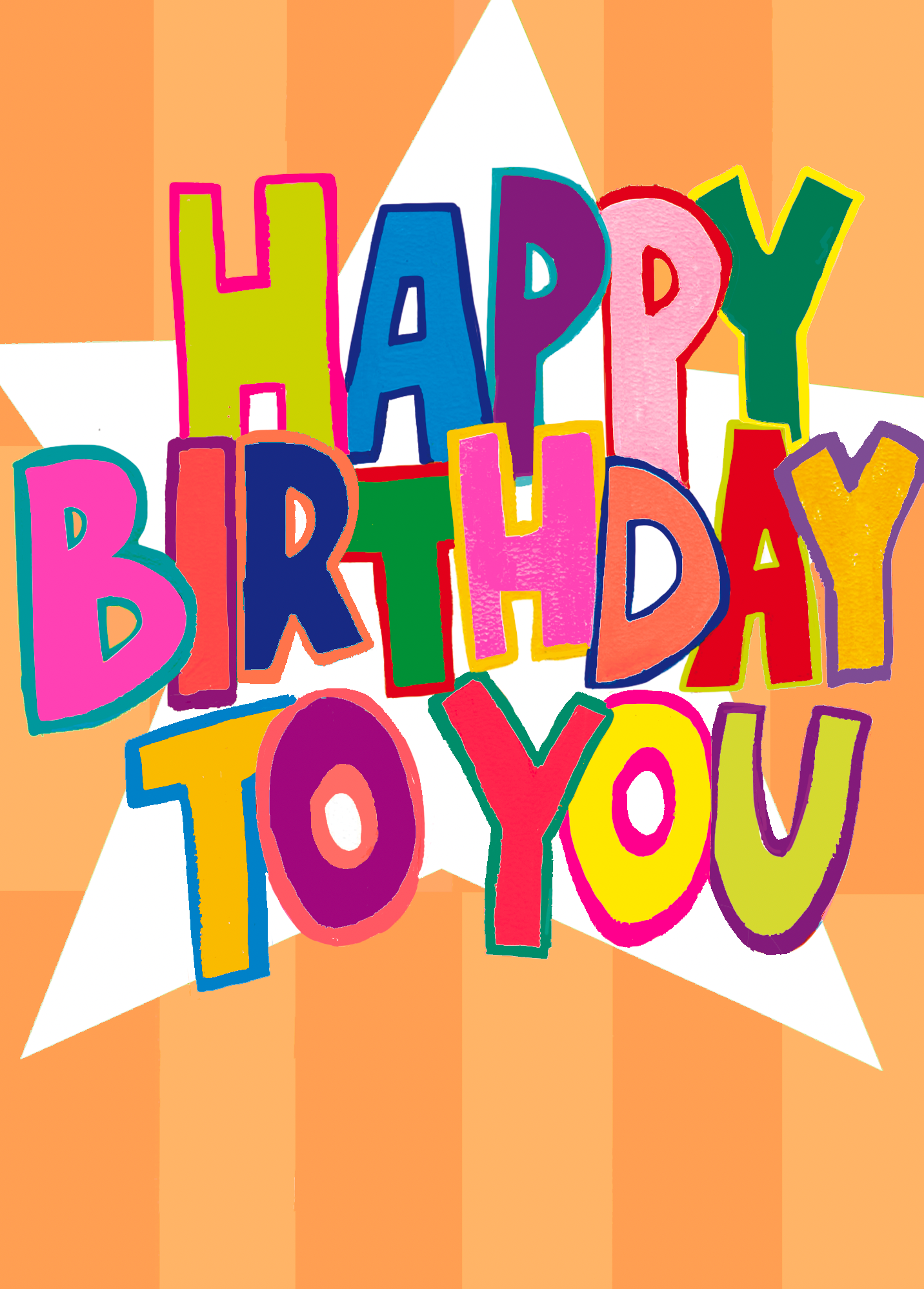 Orange Happy Birthday To You