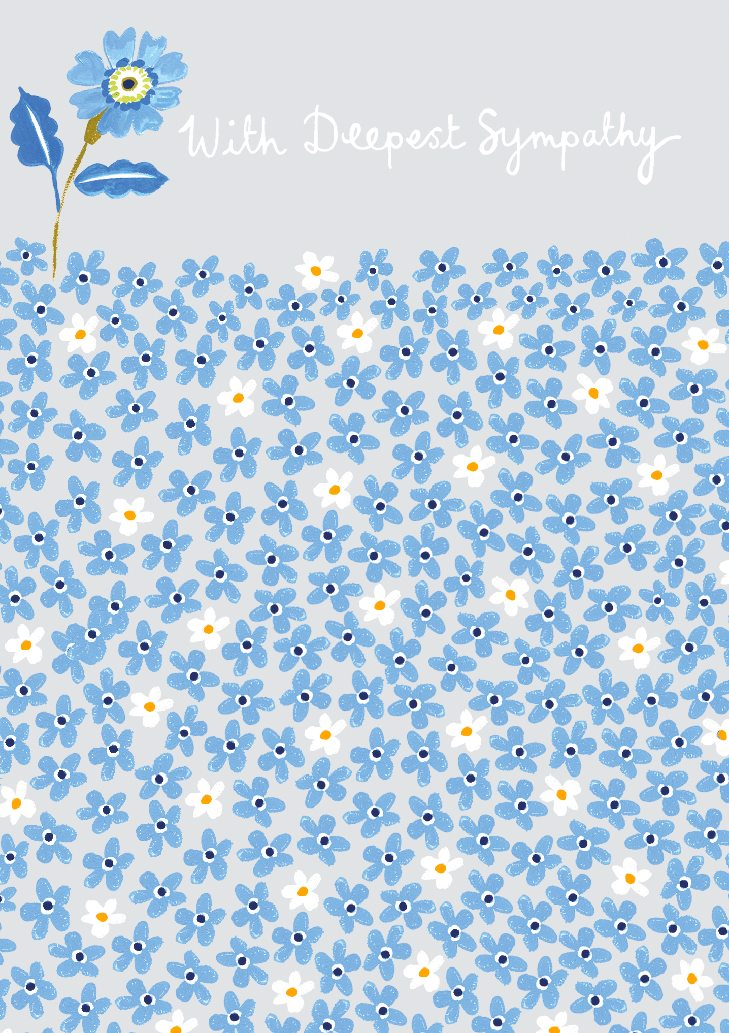 Deepest Sympathy Blue Floral