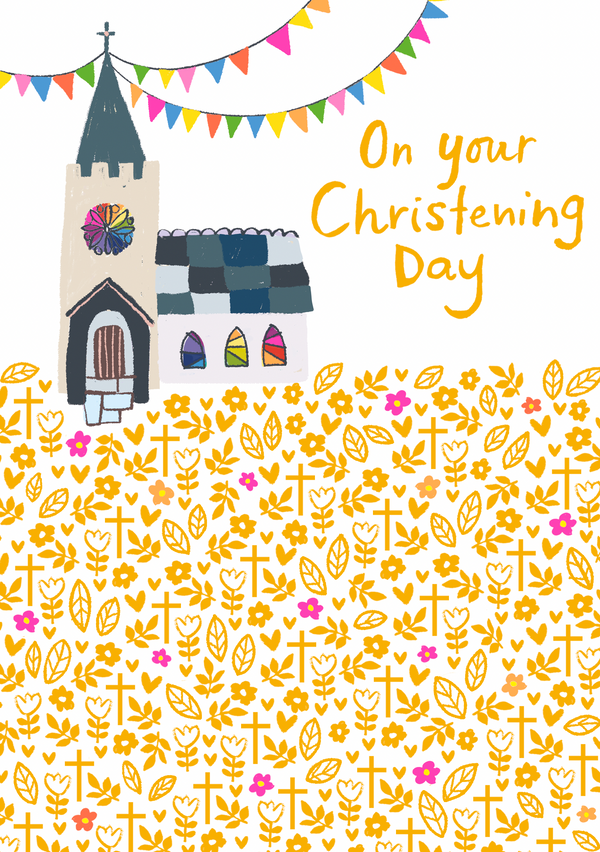 CHURCH AND BUNTING CHRISTENING DAY