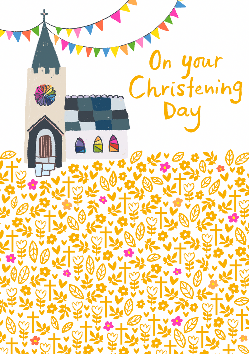 CHURCH AND BUNTING CHRISTENING DAY