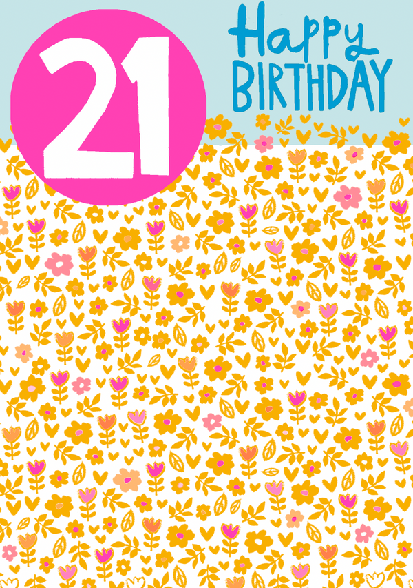 AGE 21 GOLD AND WHITE FLORALS