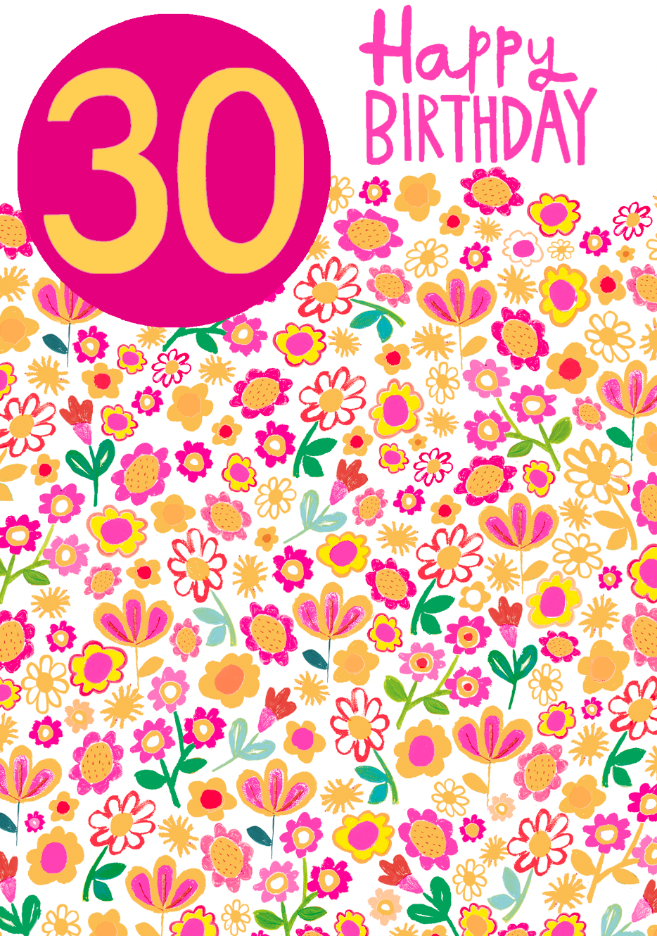 AGE 30 GOLD FLORALS