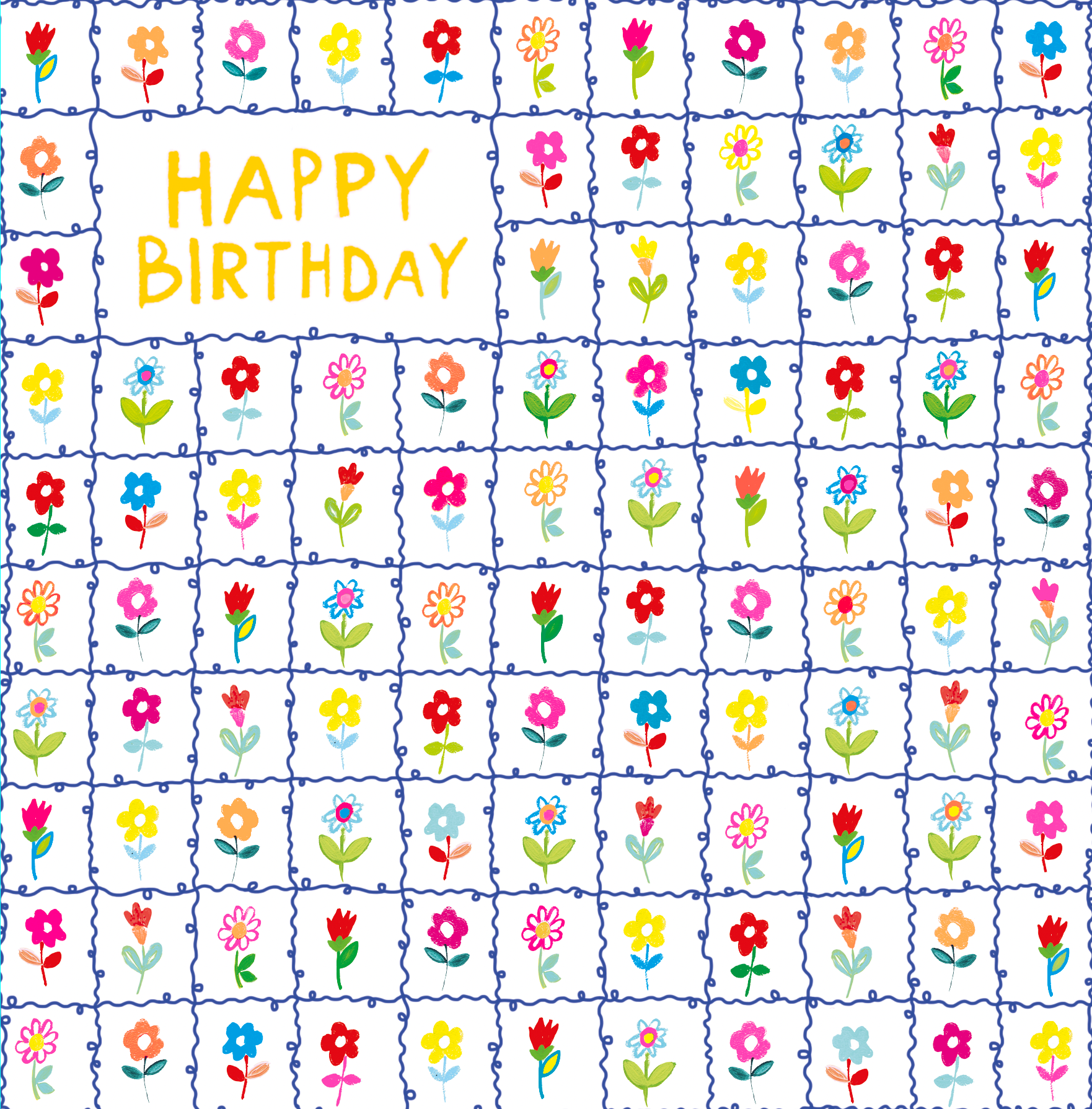 HAPPY BIRTHDAY FLORAL WIGGLES