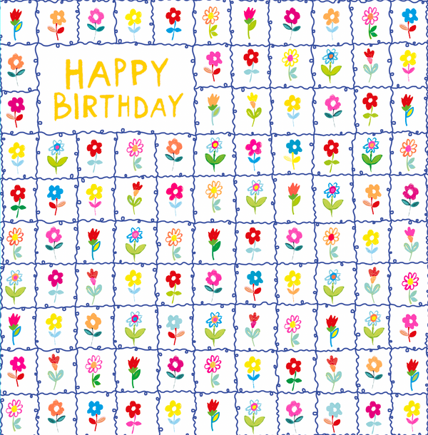 HAPPY BIRTHDAY FLORAL WIGGLES