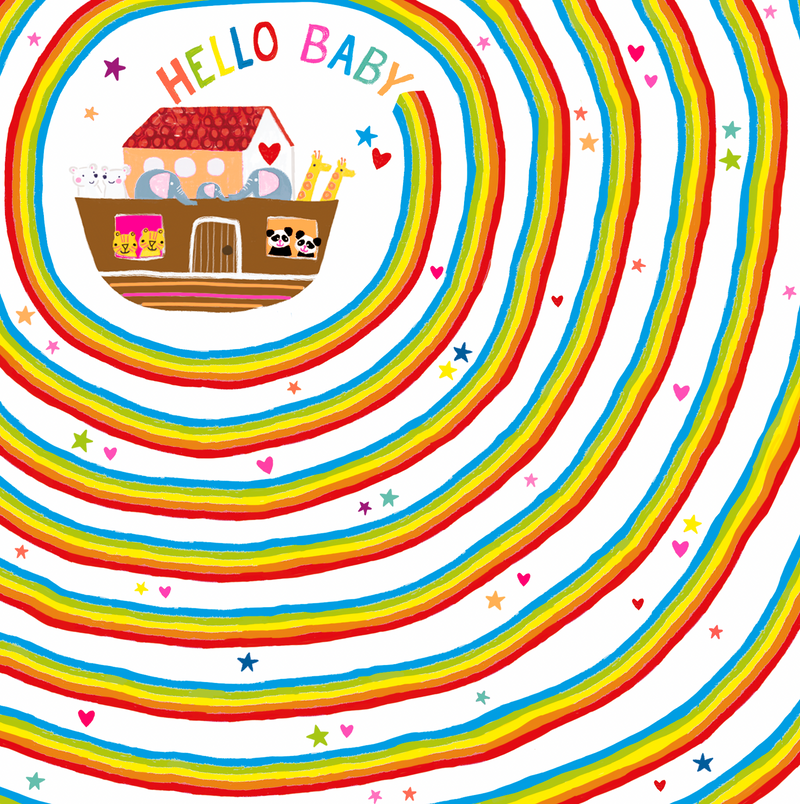 HELLO BABY RAINBOW SWIRL