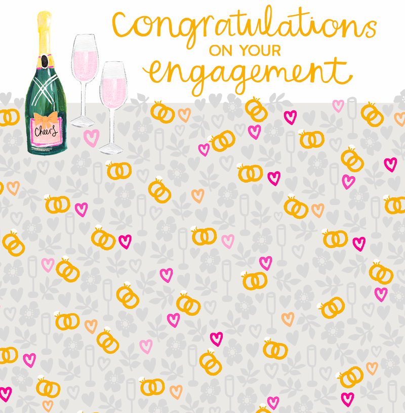 ENGAGEMENT CHAMPAGNE HEARTS