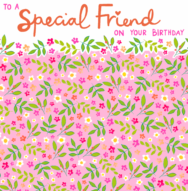 SPECIAL FRIEND PINK BIRTHDAY FLORALS