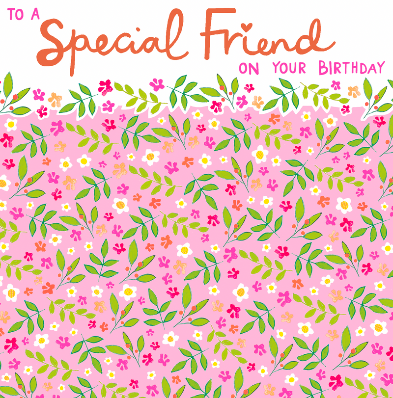 SPECIAL FRIEND PINK BIRTHDAY FLORALS