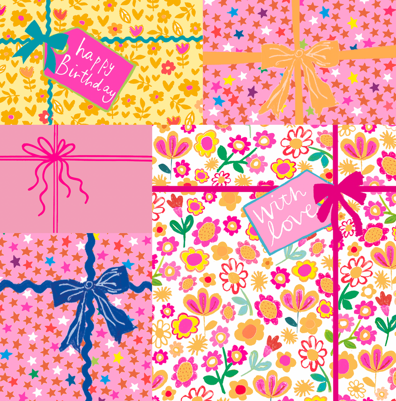 HAPPY BIRTHDAY WITH LOVE MULTI FOIL PRESENTS