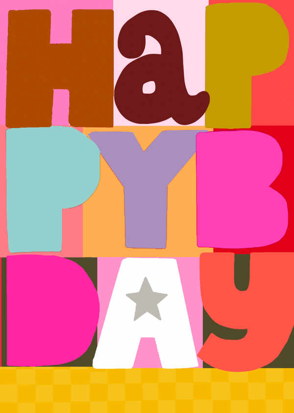 Happy Birthday Pink Text