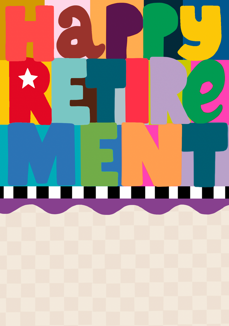 Happy Retirement Checkered