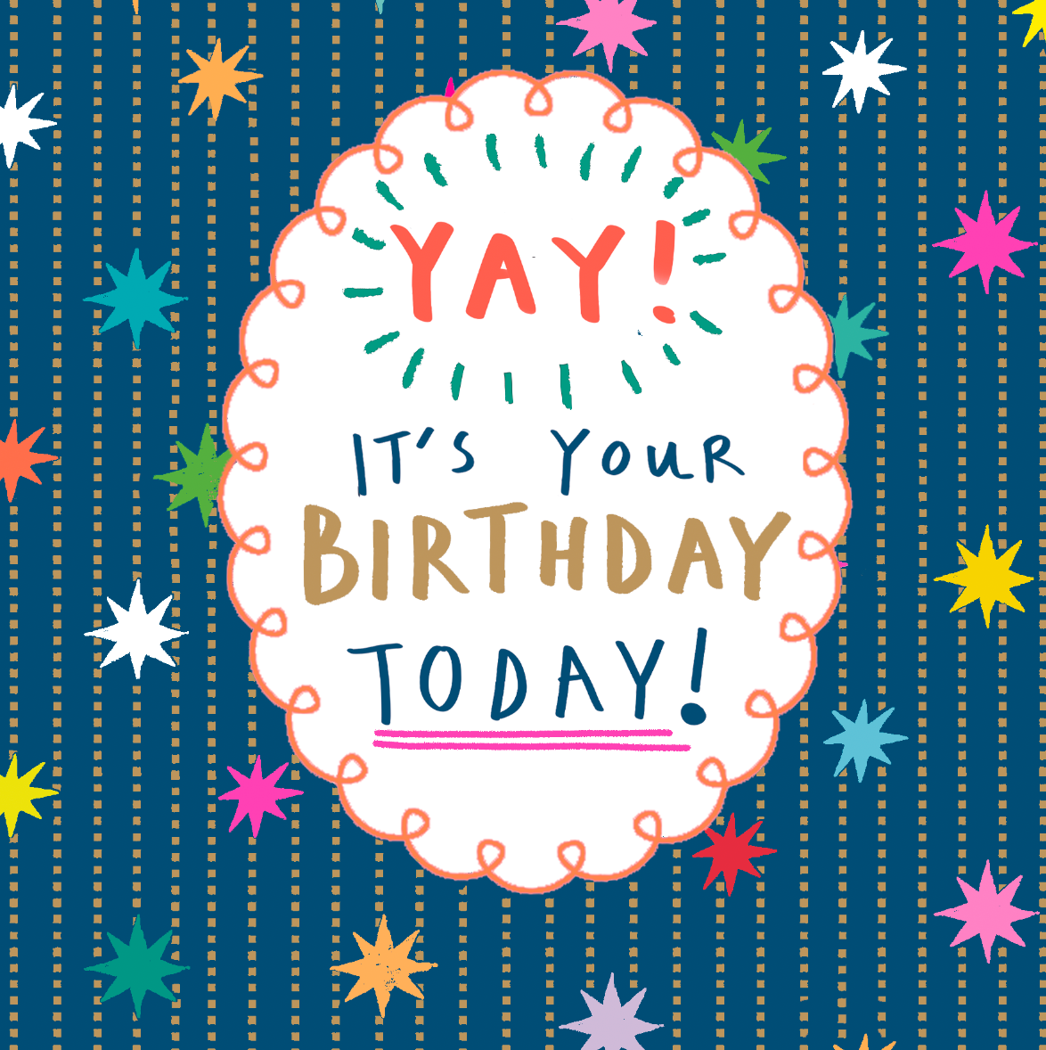 NAVY BLUE HAPPY BIRTHDAY