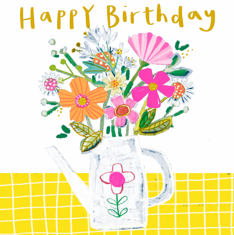 Floral Jug Happy Birthday