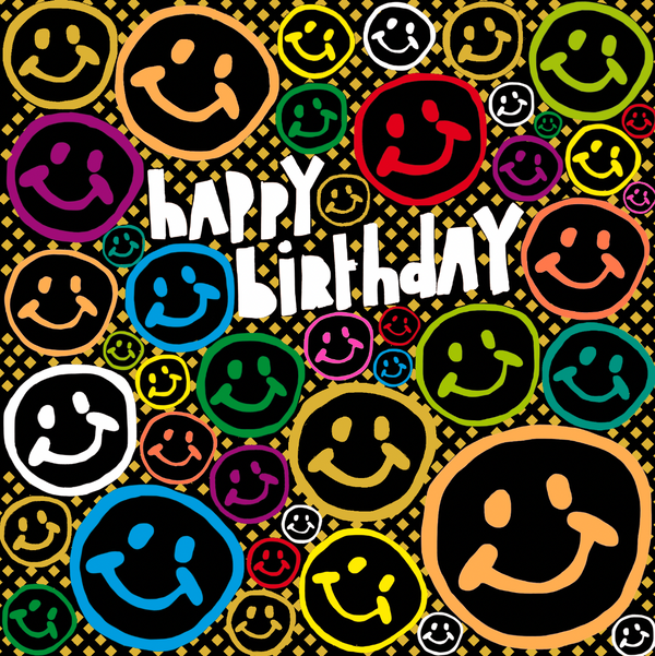 HAPPY BIRTHDAY SMILEY FACES