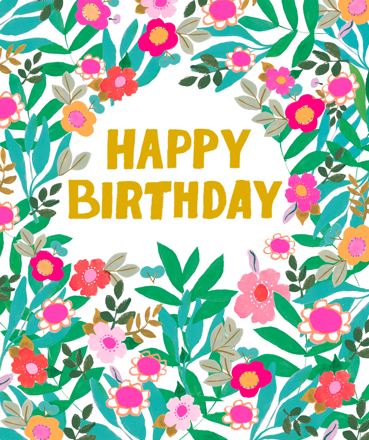 Happy Birthday Floral
