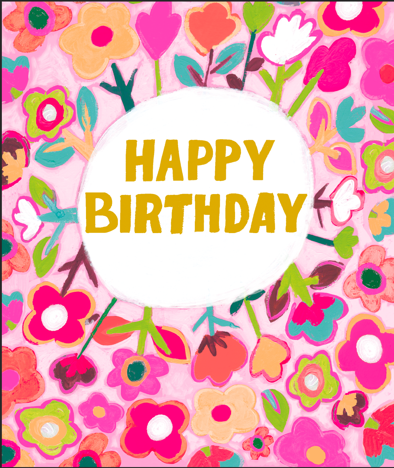 Happy Birthday Floral