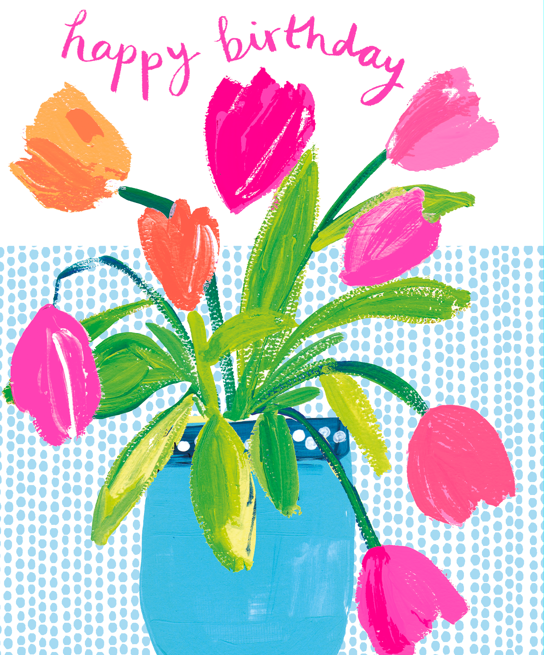 BIRTHDAY TULIPS VASE