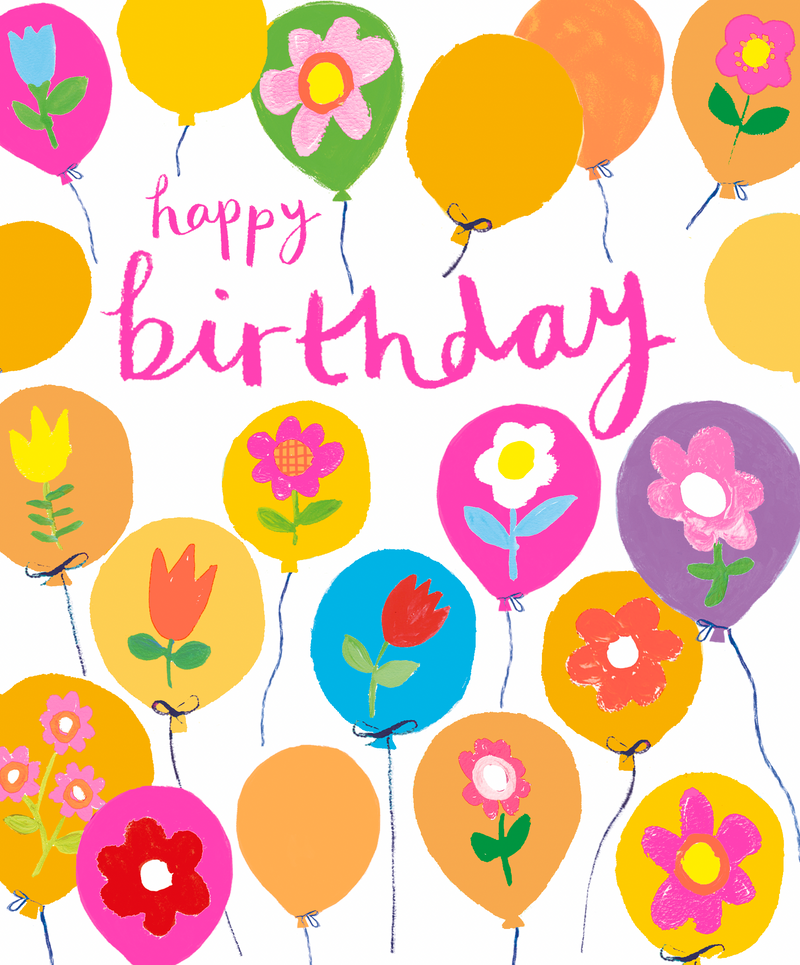 BIRTHDAY FLOWER BALLOONS