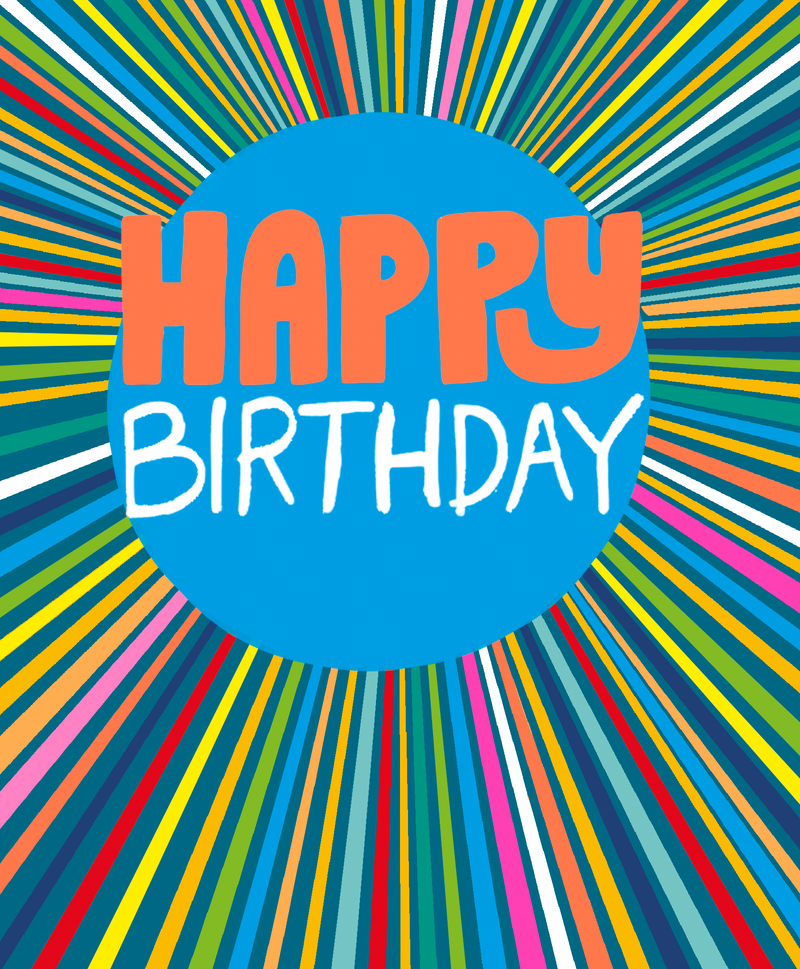 BLUE BIRTHDAY STARBURST BEAMS