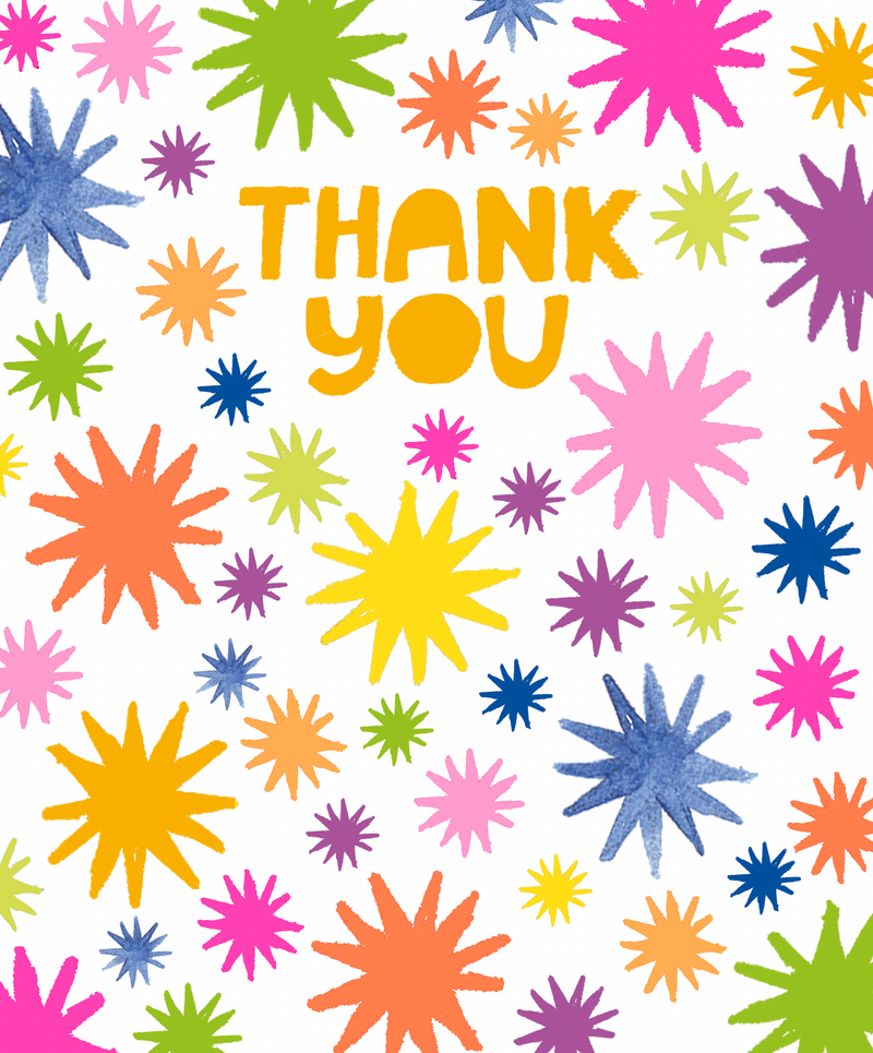 THANK YOU STARBURSTS