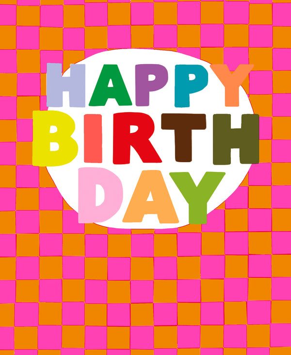 Happy Birthday Pink Square