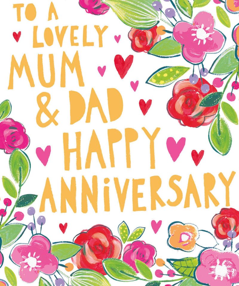 To A Lovely Mum And Dad Happy Anniversary
