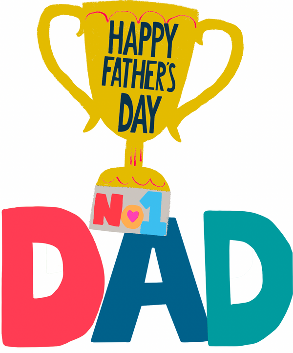 HAPPY FATHER DAY DAD TROPHY