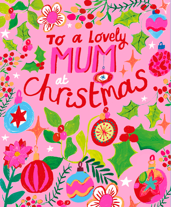 LOVELY MUM AT CHRISTMAS FOLIAGE