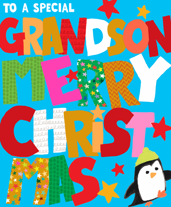 GRANDSON BIG TEXT & PENGUIN