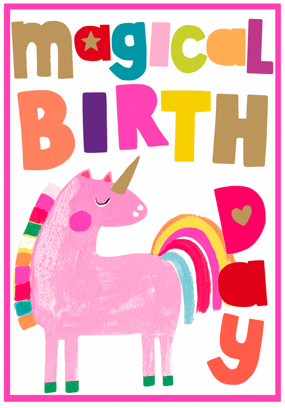 Paper Salad Happy Birthday Unicorn BIRTHDAY CARD Paper Salad Happy Birthday Unicorn BIRTHDAY CARD