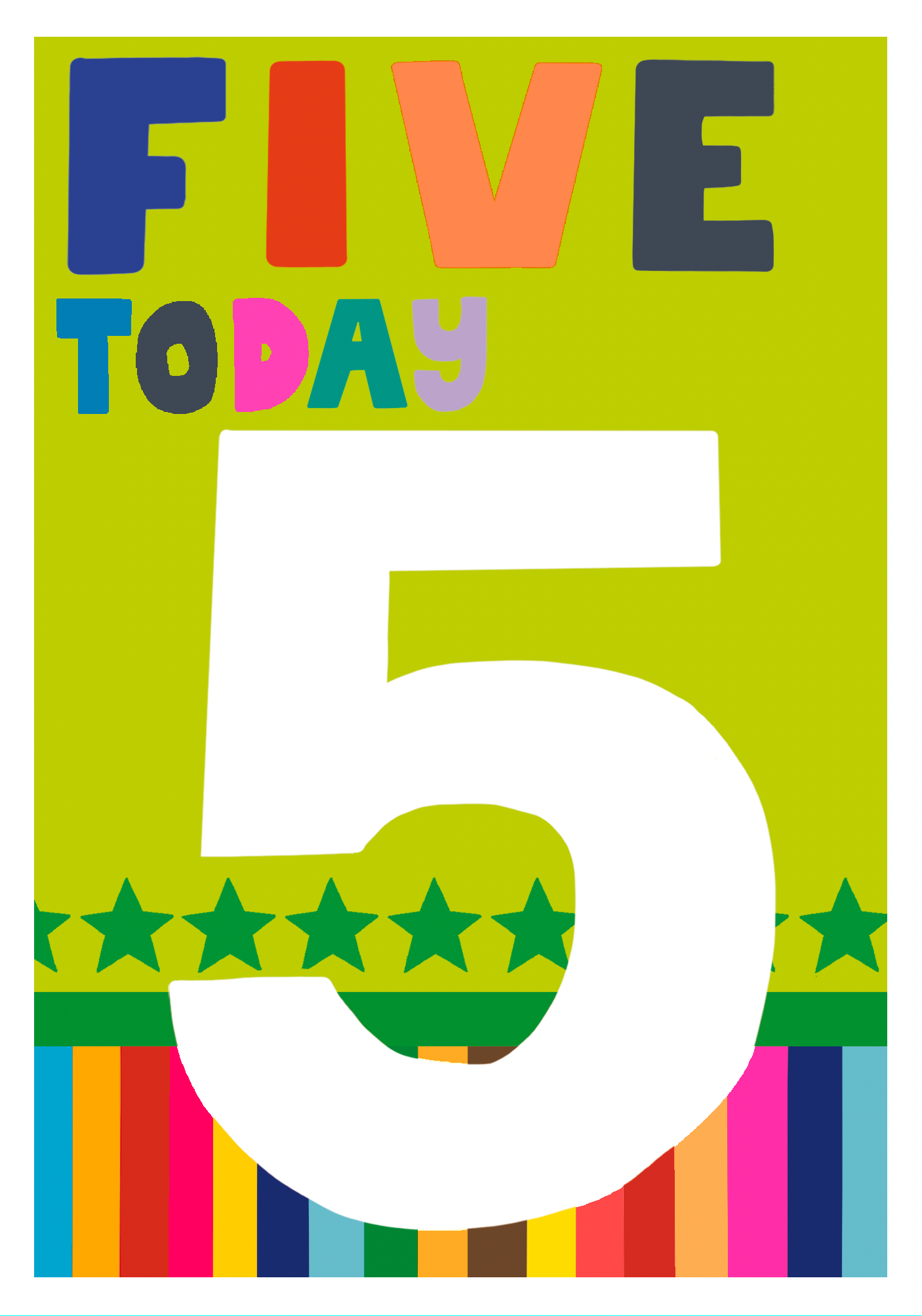 Five Today | Bright and Sparkly Greetings Cards | Paper Salad
