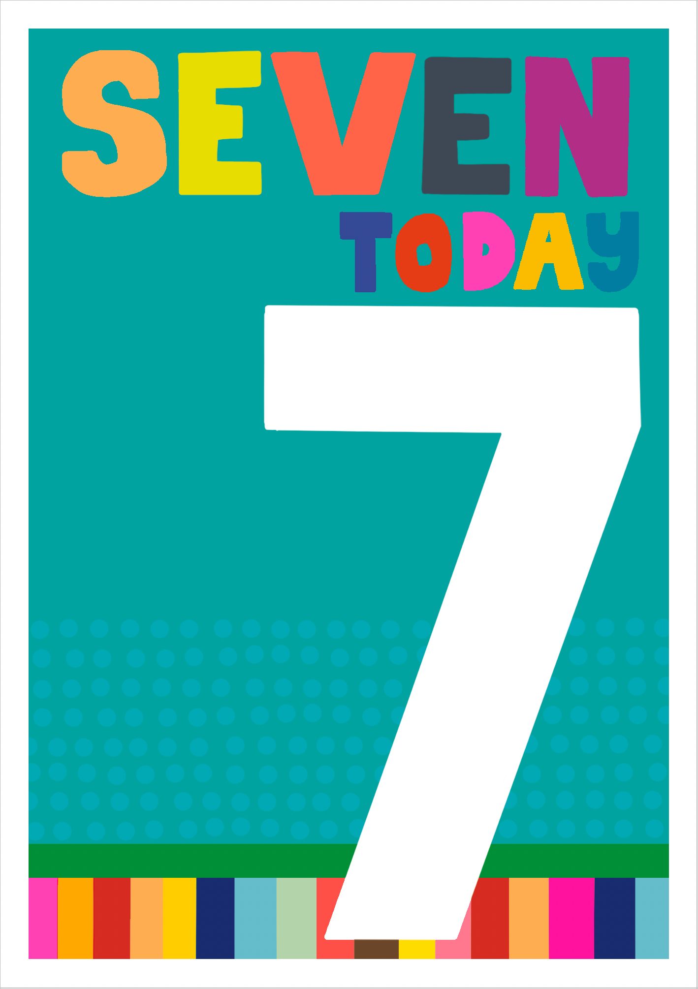 Seven Today | Bright and Sparkly Greetings Cards | Paper Salad