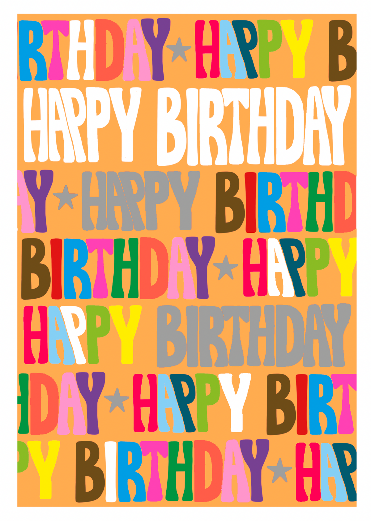 Paper Salad HAPPY BIRTHDAY BANNER BIRTHDAY CARD Paper Salad HAPPY BIRTHDAY BANNER BIRTHDAY CARD