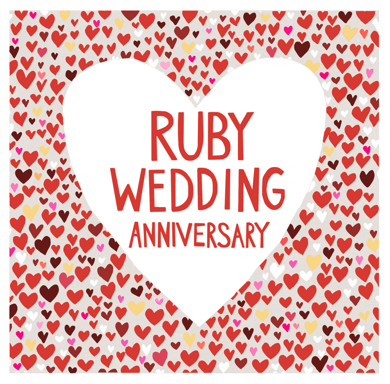 Ruby Wedding Anniversary – Paper Salad