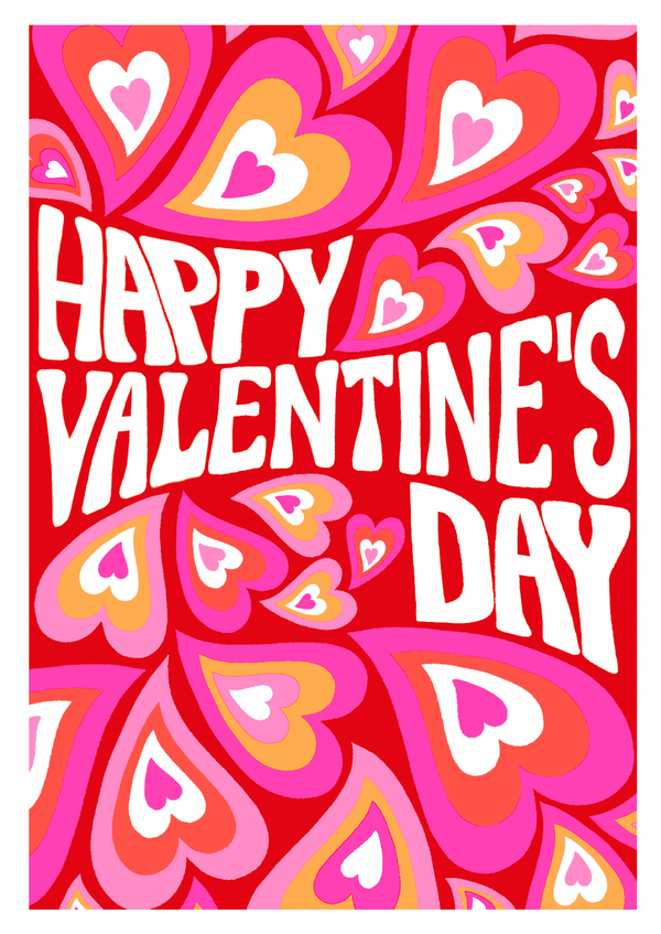 HEARTS PATTERN HAPPY VALENTINES DAY