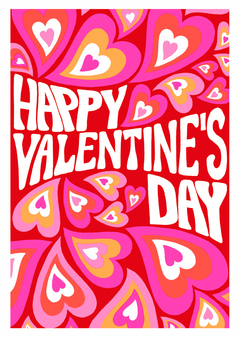 HEARTS PATTERN HAPPY VALENTINES DAY