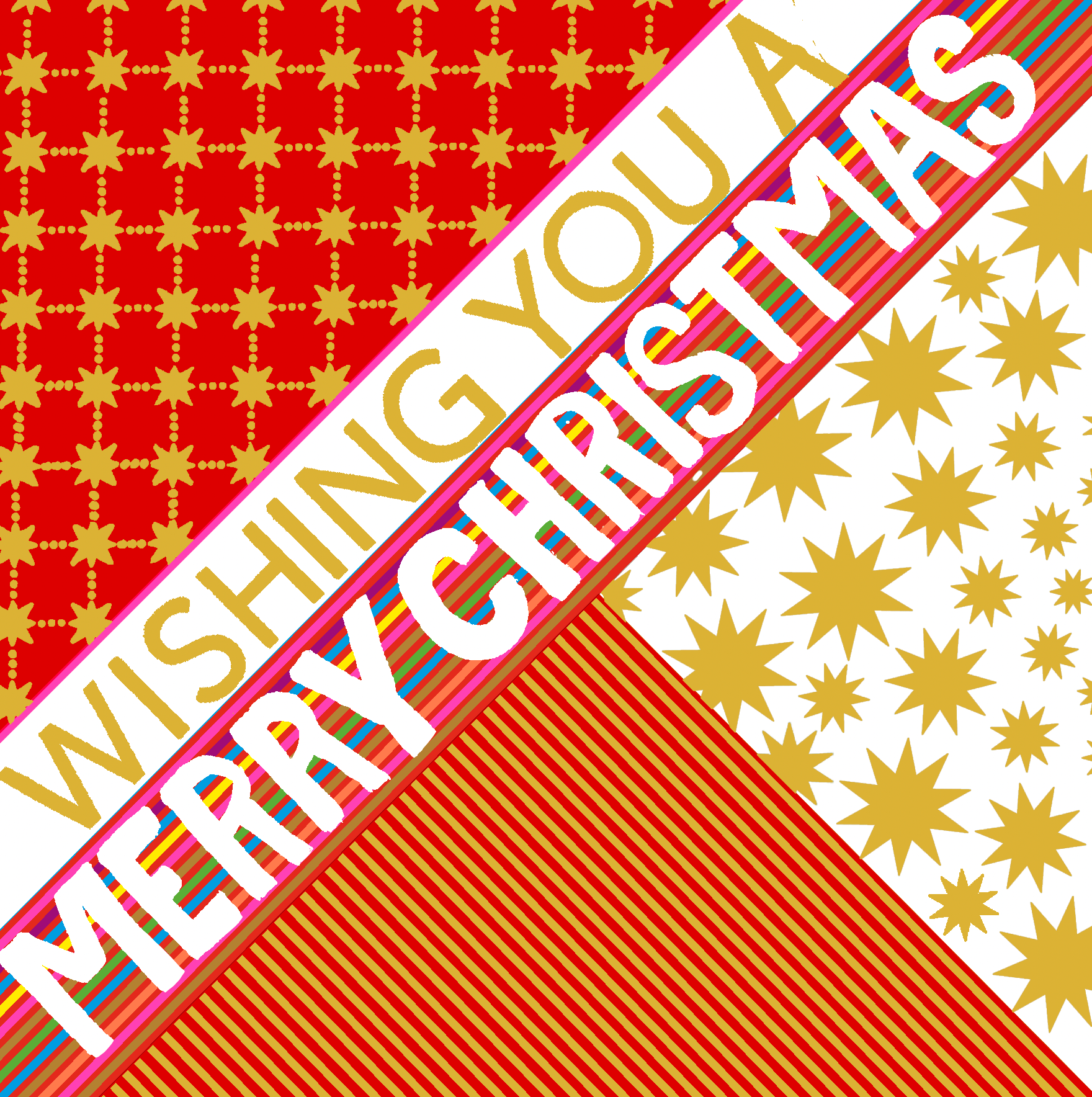 WISHING YOU A MERRY CHRISTMAS STARS AND STRIPES