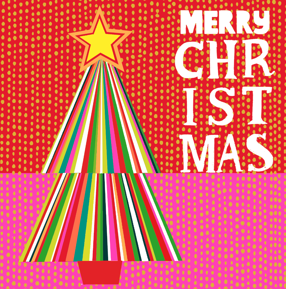 BRIGHT FOILED XMAS TREE
