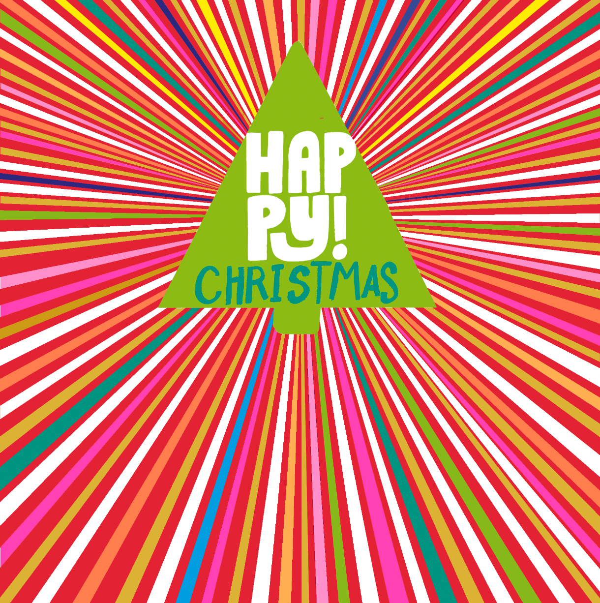 BRIGHT BURST OF BEAMS HAPPY XMAS