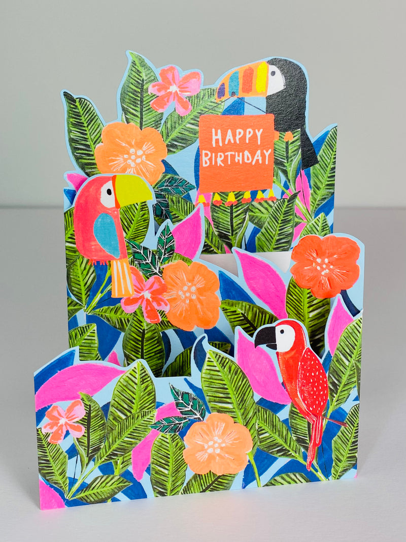 Birthday tropical birds