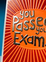 You passed your exams